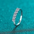 thumbnail image 1 of Anillo de moissanita de 50 puntas con propuesta de mesón de platino pt950 con incrustaciones para mujer en plata de ley 925, 1 of 5