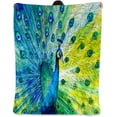 thumbnail image 2 of Fleece Blanket Peacock Throw Blanket - Super Soft Cozy Lightweight Blanket for Couch, Sofa, Bed, Camping, Travel - Microfiber Blanket Gift, 2 of 6