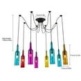 thumbnail image 2 of 110V 8-Light Industrial Vintage Glass Bottle Pendant Light Bottle Chandelier Hanging Lamp for Restaurants, 2 of 20