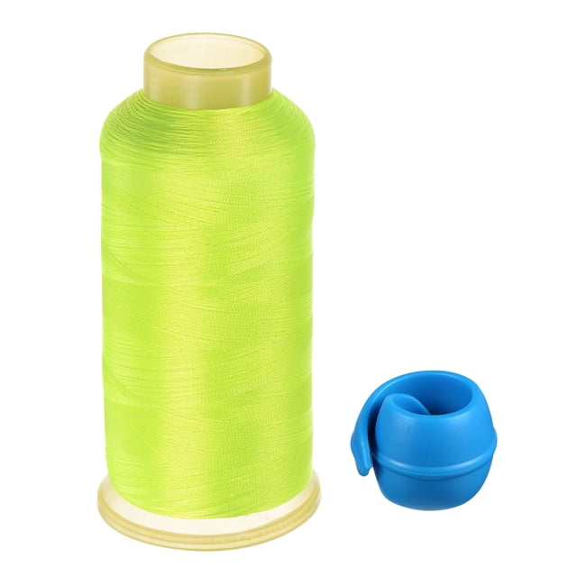 Unique Bargains Kit de Bobines de Fil à Broder en Polyester, Vert Fluorescent Bleu