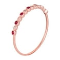 thumbnail image 2 of 10k Rose Gold Genuine Ruby and Diamond Petite Stackable Band, 2 of 5