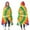 Colorful Rainbow Tie, variant on Wearable Blanket,Blue White Tie Dye Mandala Pattern Hooded Wearable Flannel Blanket for Adults & Teens,Winter Poncho Shawl Wrap Cape Cozy Anti-Pill,50"x60"