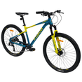 thumbnail image 3 of Bicicleta de Montaña KUBOR de Aluminio Rodada 27.5 9 Velocidades Azul y amarillo, 3 of 4