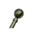 thumbnail image 2 of Linen Avenue Classic Ball Single Window Curtain Rod Set, 28 to 48-inch, Antique Brass, 2 of 5