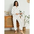 thumbnail image 6 of MINTREUS Women's Fluffy Pajamas Set Coral Fleece Pullover Pants Plush Sleepwear 2 Piece Pjs Set Warm Loungewear, 6 of 8
