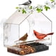 thumbnail image 1 of Comedero para pájaros colgante de acrílico creativo con ventana grande, jaula transparente para pájaros, comedero para pájaros para mascotas., 1 of 6