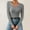 Grey, variant on Women Autumn And Winter V Neck Casual Knitted Long Sleeved Pullover Thermal Top Warm Underwear For Women White One Size