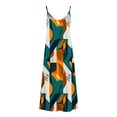 thumbnail image 3 of UPPADA Womens Summer V Neck Dress Spaghetti Strap Maxi Dress Vintage Floral Print Loose Fit Dress Pleated Boho Beach Sundress Dresses Women Multicolor,XXL, 3 of 5