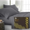 thumbnail image 1 of Pure Egyptian Cotton Sheets King Size High Thread Count Sheets King PC Luxury Hotel King Size Sheets Set Deep Pocket Sateen Weave Cooling Bed Sheet Sets, 1 of 9