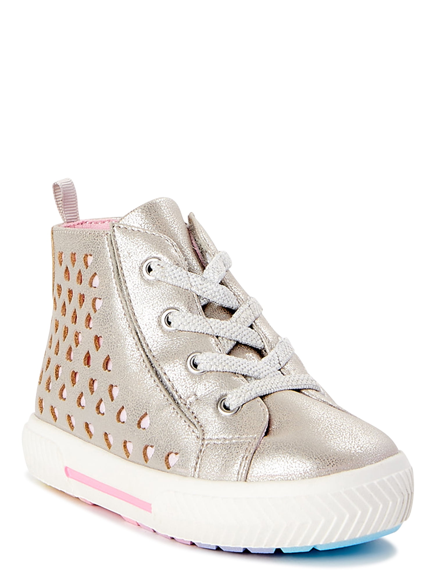 Wonder Nation Baby Girl Heart High Top Sneaker, Sizes 2-6