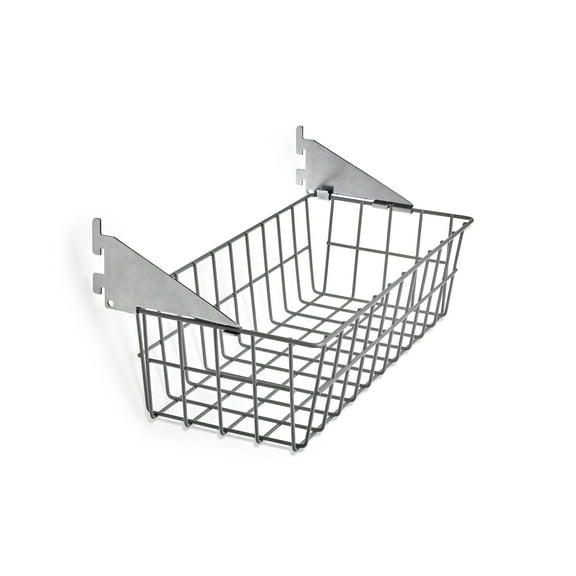 Triton Products® Storability Wire Basket, Gray Epoxy Coated Steel