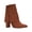 Brown, variant on Womens Ayla Folded Collar Ankle Boots