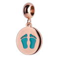 thumbnail image 1 of Charm para Pulsera LuckyLy, Dije de Huellitas Bebé Niña, Acero Inoxidable y Rosa, Modelo Capri rosa UNITALLA, 1 of 8