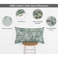 thumbnail image 4 of Vargottam Luxury, Printed Mint Green5 CushionCoversDecorative PillowCoversLumbarThrow Pillowcase -20x12Inches, 4 of 6