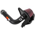 thumbnail image 1 of K & N Filters Cold Air Intake 77-2576KTK 77 Series; Black Metallic Aluminum Intake Tube; Red High-Flow Filter; With Heat Shield, 1 of 2