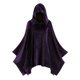 thumbnail image 2 of Womens Halloween Hooded Cloak Costumes Party Cape Ladies Hooded Cape Solid Color Cloak Cosplay Costume Cape, 2 of 5