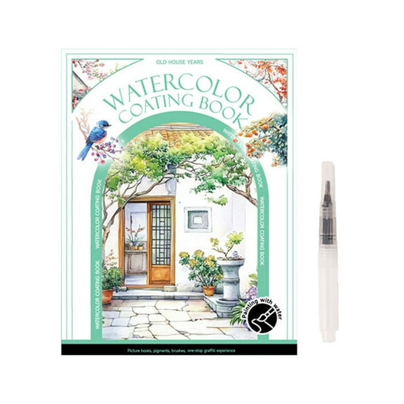 2026 New Breathly Creative Stress Relief Kit Watercolor Painting Book with DIY 3-Fold Pad Relax and Adjust Mood for Beginners Enthusiasts