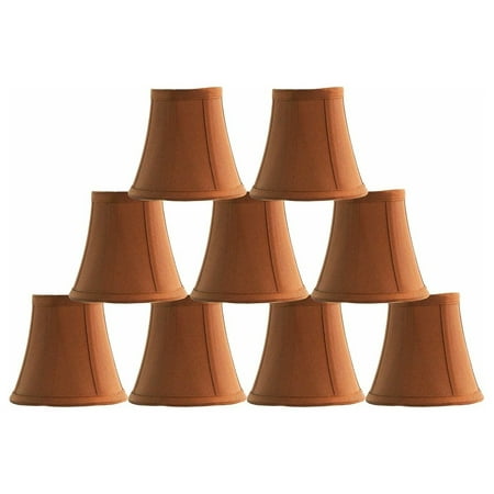 - Urbanest Copper Silk Bell Chandelier Lamp Shade, 3x5x4.5