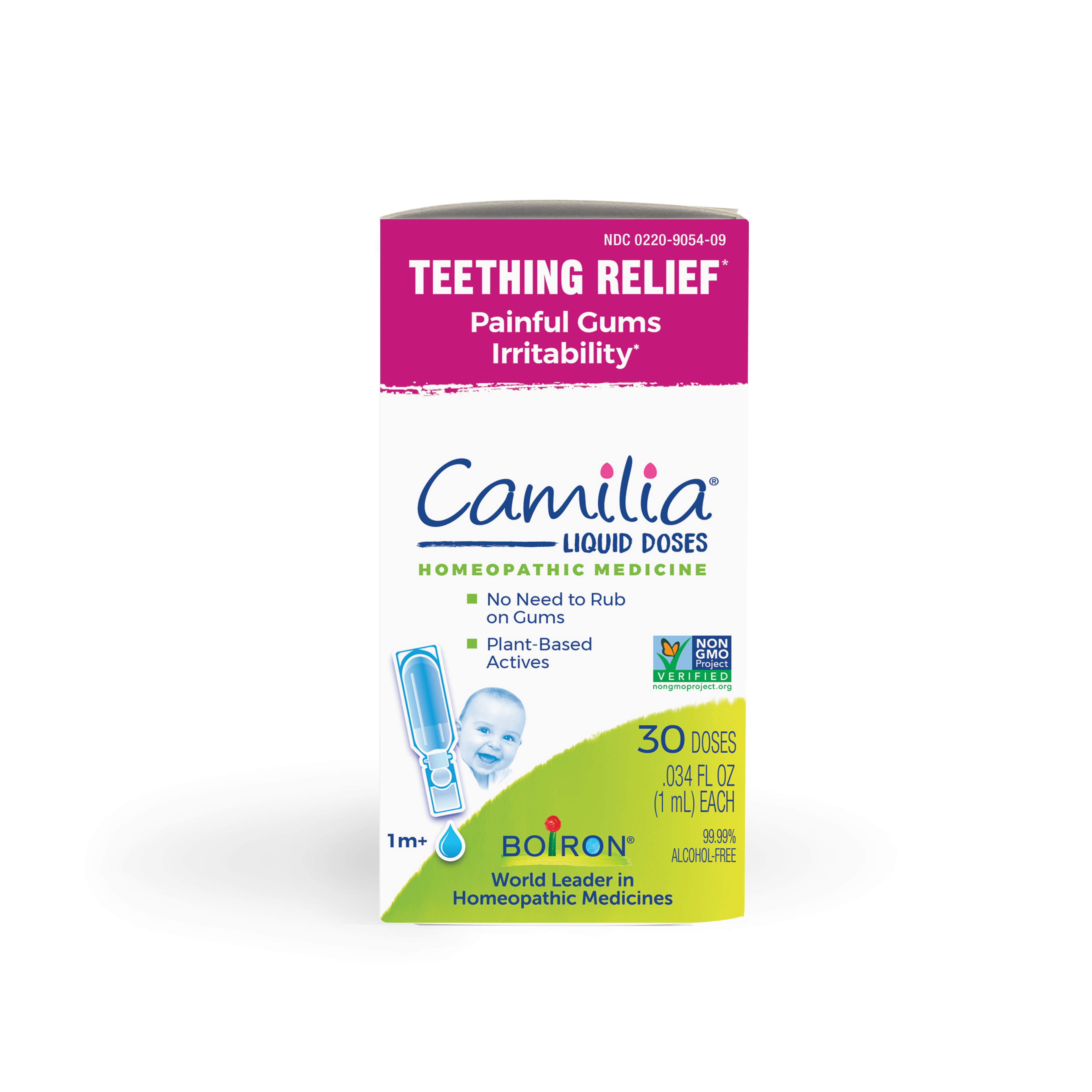 Boiron Camilia Teething Drops for Daytime and Nighttime Relief of Painful or Swollen Gums and Irritability in Babies, Irritability, 30 Single Liquid Doses - image 4 of 11