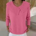 thumbnail image 2 of Breezora Chandail en Tricot à la Mode pour Femmes avec Col Rond Manches Longues Ajusté Confortable Décontracté pour Style Moderne Taille P Rose Vif, 2 of 4