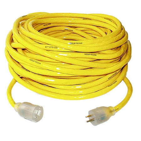 Yellow Jacket 2805 10/3 Heavy-Duty 15-Amp Premium SJTW Contractor Extension Cord with Lighted End,