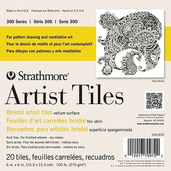 Strathmore Artist Tiles, 6 in x 6 in, Bristol Vellum