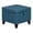 Farbic Deep Blue, variant on 17.5 Inch Square Storage Ottoman with Wheels, Modern Linen Upholstered Footrest Stool & Coffee Table with Top Lid, Rolling Footstool for Living Room & Bedroom, Grey