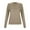 Khaki, variant on Yuanlong Womens Sweaters Casual Solid Color Round Neck Long Sleeve Knitting Cotton Sweater Fall Winter Warm Pullover Tops
