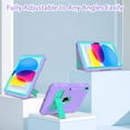 thumbnail image 6 of SUPNICE Case for iPad 11-inch (A16) 2025 / iPad 10th Generation 2022(10.9 inch) with Pencil Holder & Kickstand,Shockproof Protective Case for New Apple iPad 11/10.9 Inch,Light Purple and Turquoise, 6 of 7