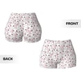 thumbnail image 5 of Xecao Cute Rabbit Print Workout Shorts for Women Soft Smooth Gym Yoga Scrunch Active Tennis Workout Running Shorts, 5 of 9