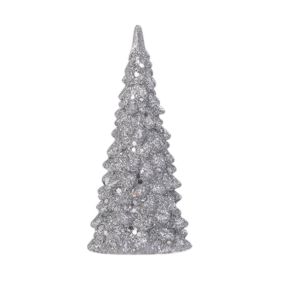 Clearance Artificial Trees 1 Pack Acrylic Christmas Tree Lamp, Enchanted Light Up 7 Colors Changing Lights, 5 x 2 Inch Mini Christmas Tree with Lights for Room Table Decor (1Pcs)