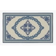 thumbnail image 2 of Deerlux QI003642.S 4 x 6 ft. Transitional Living Room Area Rug with Nonslip Backing, Blue - Medallion Pattern - Small - Rectangle, 2 of 4