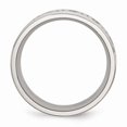 thumbnail image 2 of Stainless Steel Brushed/Polished Scroll Design 9mm Ridged Edge Band (Size 11.5) Made In China sr160-11.5, 2 of 4