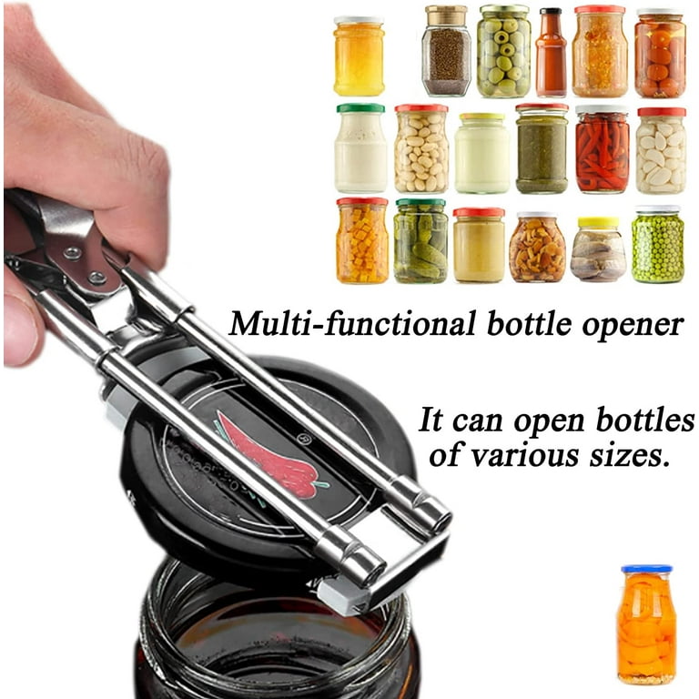 Bottle Opener, Adjustable Multifunctional Stainless Steel Can Opener,  Manual Jar Bottle Opener Kitchen Accessories,Easy-open Adjustable Jar  Opener