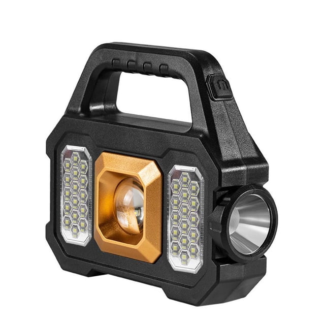 Linterna Eléctrica LED Mano Solar Al para Acampar (dorada) 2 Uds.