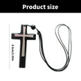 thumbnail image 5 of AOOOWER Wood Crucifix Pendant Necklace for Men and Women Adjustable Length Unisex Choker, 5 of 12