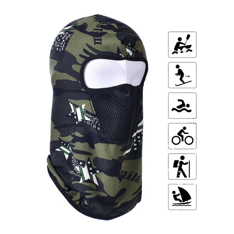 Balaclava Face Mask Motorcycle Windproof Camouflage Fishing Face Cover Ski  Mask