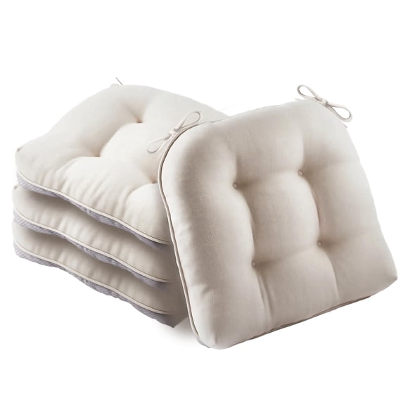 Battilo Chair Cushions Set of 4 for Reading Seats, Seat Cushions for Kitchen Dining Chairs with Non-Slip Backing, Indoor/Outdoor Waterproof Chair Sea