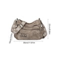 thumbnail image 3 of AUNVITO Large Capacity Crossbody Bag for Women, Faux Leather Satchel Shoulder Bag, Multi Pocket Travel Purse, Zip Closure and Adjustable Strap, 3 of 6