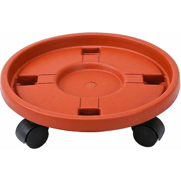 Carrito para plantas con ruedas para trabajo pesado, soporte para macetas redondas, carrito con ruedas, bandeja para paletas con ruedas, carrito para plantas con paletas para jardín interior y exteri