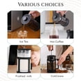 thumbnail image 5 of Kibhous French Press Coffee Machine Capacity 34Oz Coffee Machine, with 1 Filter, Heat-Resistant Borosilicate Glass, Black, 5 of 9