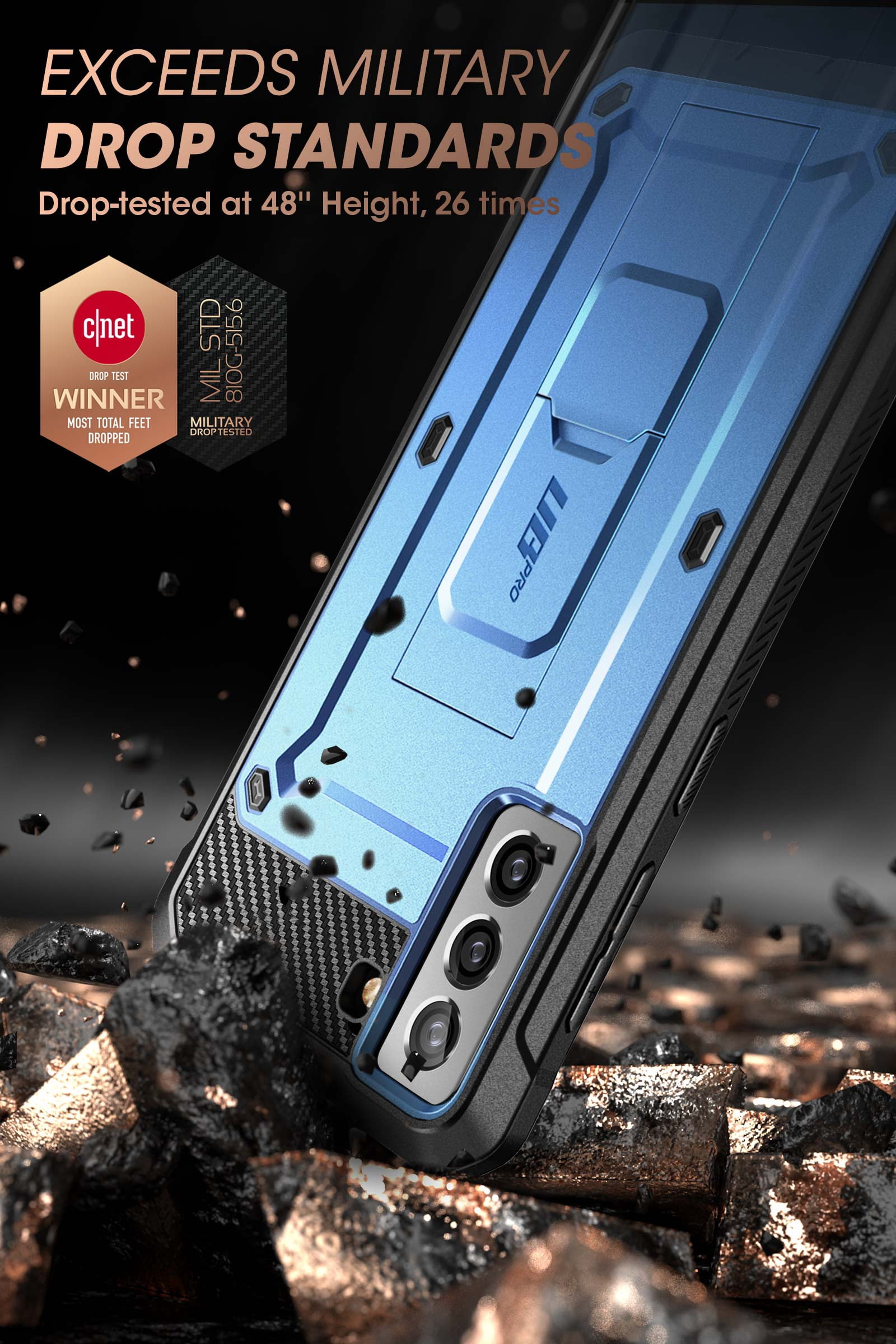SUPCASE Unicorn Beetle Pro Series Case Designed for Samsung Galaxy S21 Plus 5G (2021 Release), Full-Body Dual Layer Rugged Holster & Kickstand Case Without Built-in Screen Protector (Tilt)