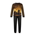 thumbnail image 4 of Matching Halloween PJs Set for Family, 2 Piece Long Sleeve Top and Pants Lounge Sleepwear Nightwear for Family Gathering, 4 of 5