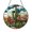 Acrylic 3.5 Inch, variant on Blooming Desert Cactus Floral Scene Stained Glass Style Window Hanging Suncatcher, Warm Landscape Gift