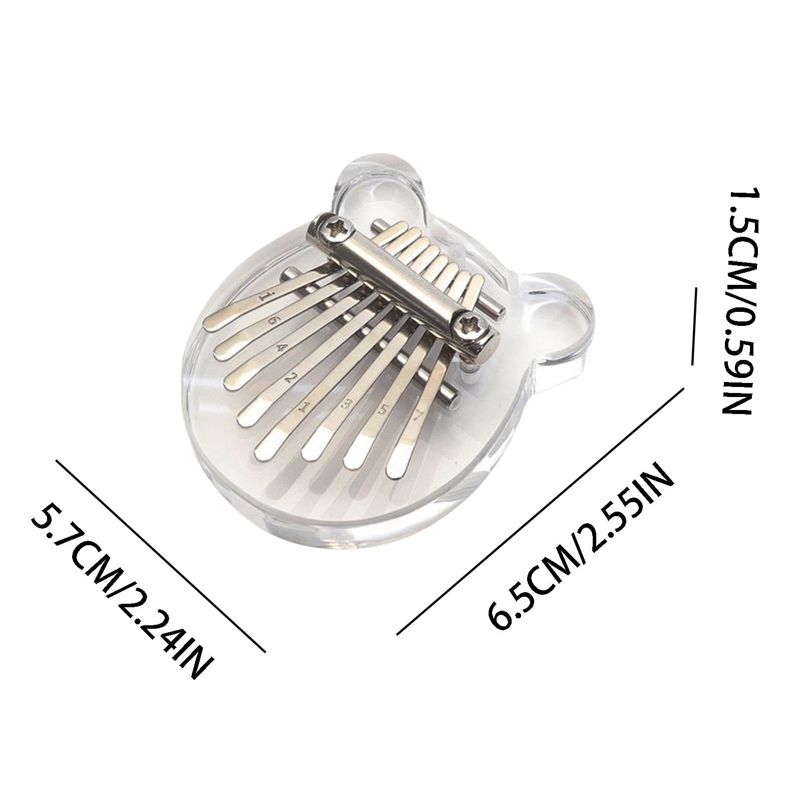 3 Set of Mini 8 Keys Super Mini Thumb Piano, Magics Clear Finger Piano With Study Instruction