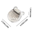 thumbnail image 3 of NARABB Mini 8 Keys Super Mini Thumb Piano, Magics Clear Finger Piano With Study Instruction, 3 of 9