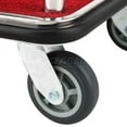 thumbnail image 5 of Silver Stainless Steel Bellman Cart, Straight Uprights, 6" Rubber Casters, 41-1/4"L x 24"W x 73"H, 5 of 6