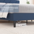 thumbnail image 5 of 4 EVER WINNER Full Size Bed Frame with Adjustable Headboard, Full Bed Frame with Linen Fabric Upholstered, Strong Wooden Slats, No Box Spring Needed, Noise Free, Easy Assembly, Blue, 5 of 5