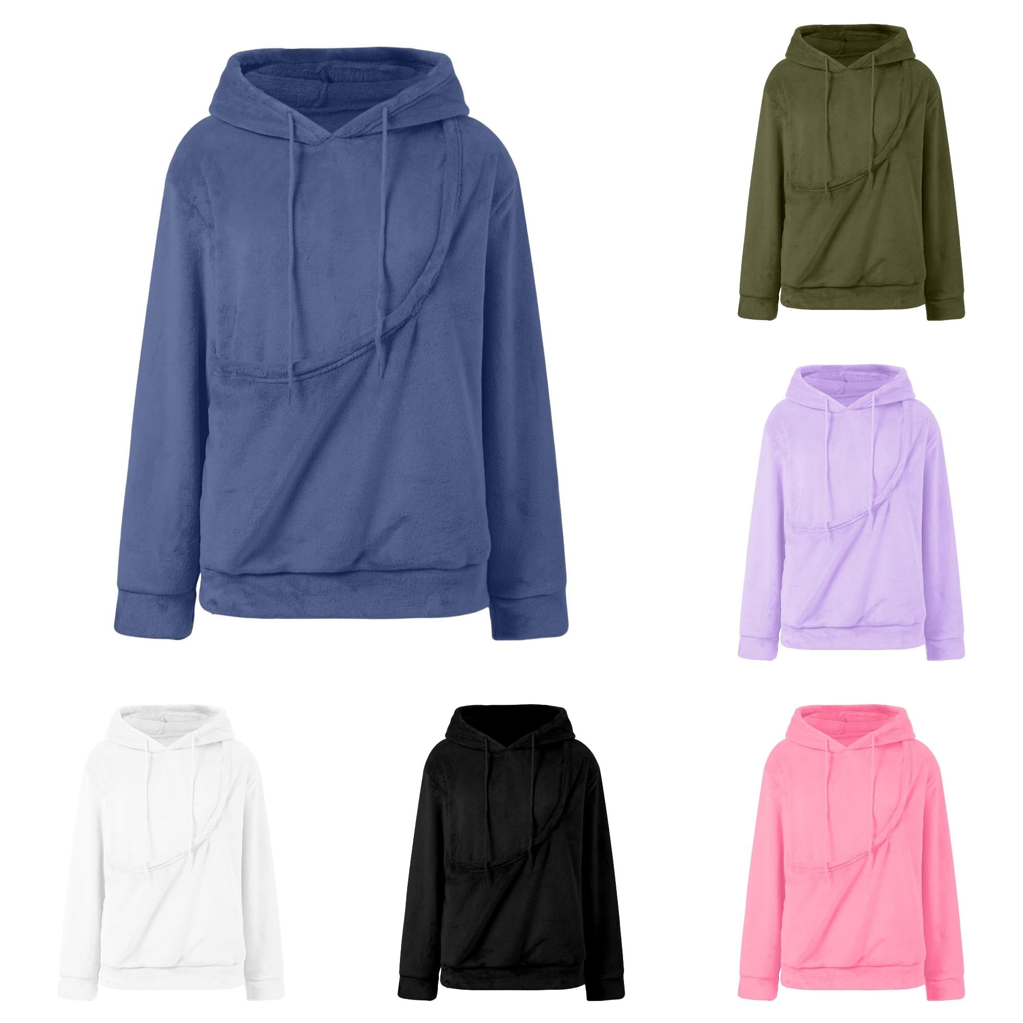 VBEWZET Pet Pocket Hoodie Cat Ear Hooded Sweatshirt for Girls Long Sleeve Pullover Novelty Animal Ear Design Casual Everyday Top Blue 7-8 Years