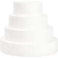 thumbnail image 1 of 4 Pack Foam Cake Dummy for Decorating and Wedding Display,Sculpture,Modeling DIY Arts,Kids Class,Floral, 1 of 7